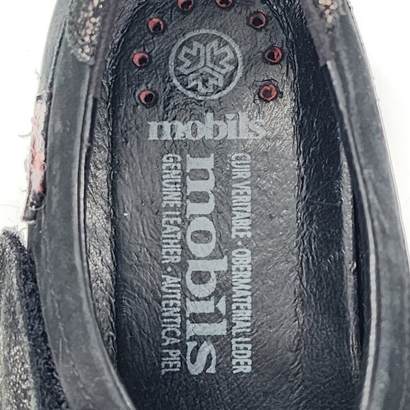 MEPHISTO Mobils Black Nubuck Keather Hook & Loop Sneakers - Picture 8 of 10